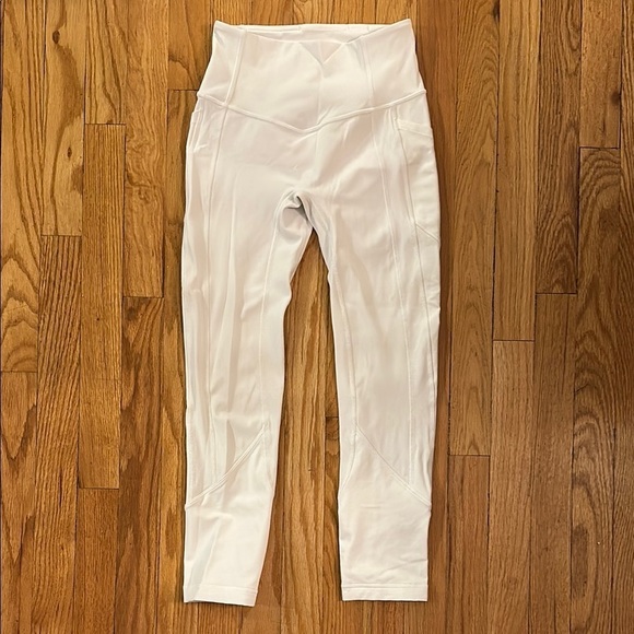 Lululemon sz 4 All The Right Places Crop II 23" White High-Waisted Leggings VGUC - Picture 3 of 12